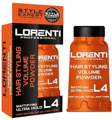Lorenti Hair Styling Volume Powder L4 - Poudre capillaire 30 g - Ultra Hold & finition mate - Poudre volumisante/coiffante pour un contrôle extrême - Cire en poudre