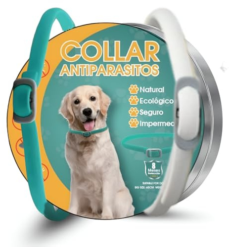 PETLUXE 2 Unidades Collar Antiparasitario Perros, Quita Garrapatas, Collares Antiparasitarios para Perros, Desparasitante Perros, Antiparasitario Perros, Pipetas Antiparasitarias Perros