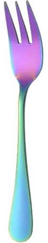 GUOXU Dessert Forks 2 piece Dinner Forks Stainless Steel Flatware Forks Durable Fashion Convenient Cakes Desserts Fruit Kitchen Restaurant Dinner Forks(C)