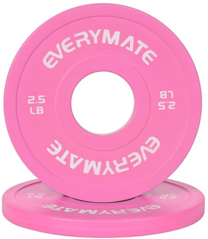 EVERYMATE Change Weight Plates 2.5LB Fractional Plate Olympic Bumper Plates for Cross Training Bumper Weight Plates Steel Insert