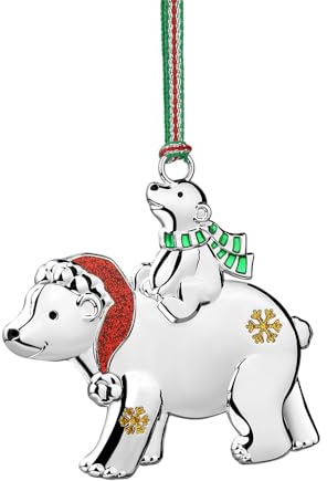 Newbridge Silverware WY966 Polar Bear with Cub Christmas Tree Decoration