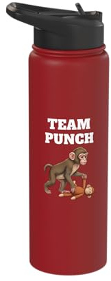 Team Punch Monkey Jungle Animal Funny Monkey Stainless Steel Insulated Water Bottle