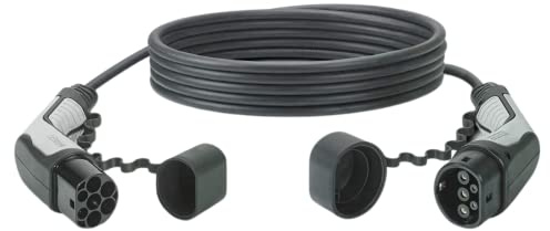 Phoenix Contact laddkabel elbil typ 2 (mode 3) – EV-laddningskabel 1204137 E-bil och hybrid – typ 2 till typ 2 – Tysk teknik – ergonomisk och robust I 1-fas – 3,7 kW – svart och grå 5 m