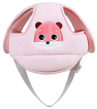 Schutzhelm Baby Säugling Kopfschutz Mütze Verstellbarer Sicherheitshelm Anti-Kollision Helmmütze Schwamm Schutzhut Schutzhelm Cartoon Baby Helm Kleinkinder Kopfschutzkappe zum Krabbeln Laufen Lernen