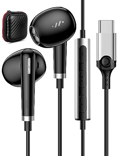 ACAGET Écouteur USB C pour iPhone 17 16 Pro Max pour Google Pixel 10 9a | Casque USB C Stéréo pour Samsung Galaxy S26Ultra A56 A16 A17 A26 pour Redmi Note 15 Pro+ pour OnePlus 15R pour HONOR 400Lite