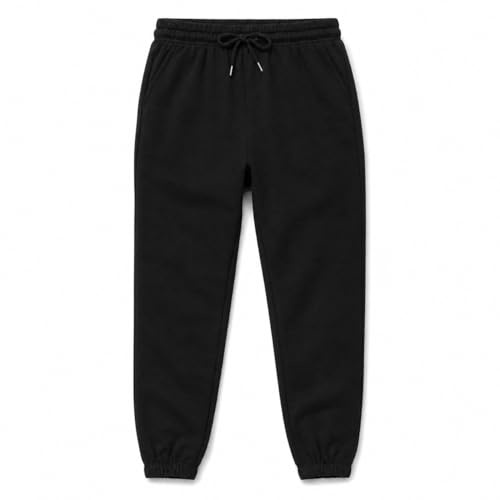 COSHAL ® Kids School Joggers Pants Unisex Sports Fleece PE Joggers Trouser Boys Tracksuit Kids Sport Gym wear Girl Casual Trouser Boys Girls Sports Sweatpants Jogger Black 11-12 Yrs
