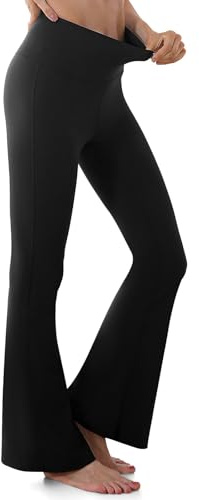 GroYolan Leggings Acampanados para Mujer, de Cintura Alta, Pantalones de Yoga Cómodos Pantalón Bootcut para Descansar, para Rntrenamiento, Oficina, Casual