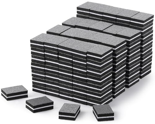 150 st mini nagelbuffertblock 100/180 korn nagelpolerare för akrylnaglar – dubbelsidiga polerare för nagelpolering (svart)