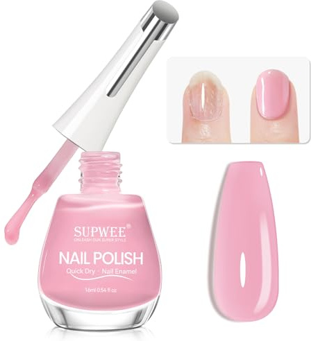 SUPWEE Nail Strengthener, 16ml Nails Growth Treatment Weak & Thin Nail Hardener Extra Strong and Growth Air Dry Strengthening Polish Repair for Damaged Weak Nails for Manicure Care Treatment