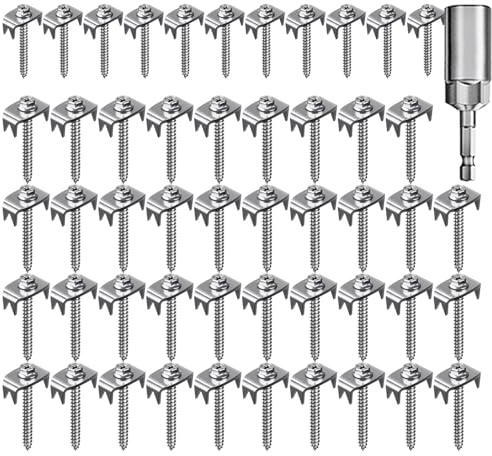Tornillos para postes de valla - Tornillos para postes de valla de madera blanda, juego de clavos de fijación de alambre de acero, anclajes de malla trenzada duraderos | Solución confiable de fijación