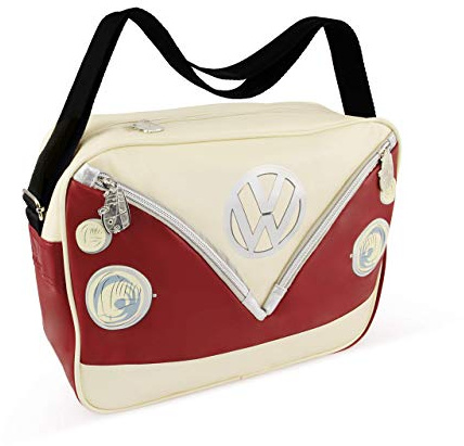 BRISA VW Collection - Volkswagen Bolsa de hombro de viaje y ocio T1 Camper Bus (Bus Front/Rojo)