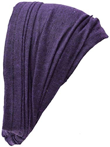 Gheri bomull elastisk hippie bohemisk bandana pannband enkel lila