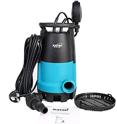 KATSU 900W Portable Submersible Pump for Clean and Dirty Water 18000L/h for Garden Pond, Pools, Ditches + Float Switch + Changeable Base