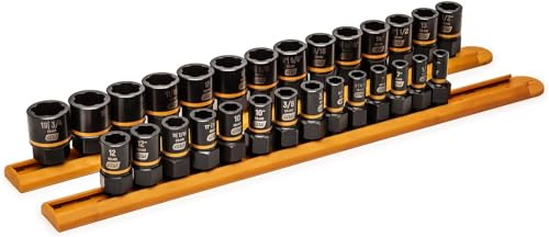 GearWrench 84784 1/4, 3/8 Drive Bolt Biter Impact Extraction Socket Set, 28 Pc.