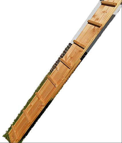 Jennys Tiershop 4 Meter! Katzenleiter/Katzentreppe mit 3 Verbindern. Extra Breit! Mit 2 gr. Bügeln. 21 cm Breit! Douglasie (04)