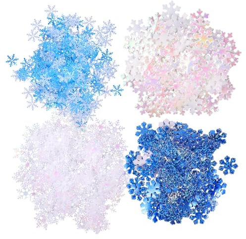 BESPORTBLE 700Pcs Lustige Kleine Schneeflocke Konfetti Weihnachten Konfetti Kreative für Hochzeitsfeier Festival