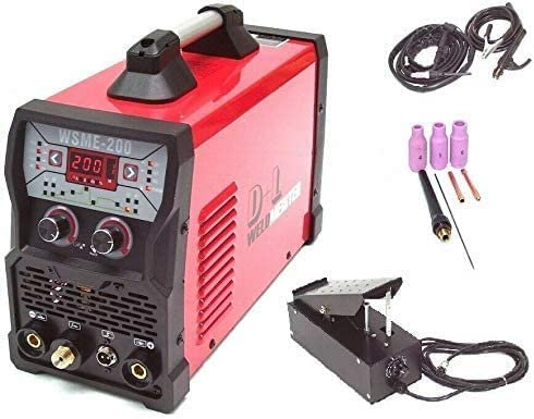 SCHWEIßGERÄT WELDMEISTER 13975 WIG AC/DC 200 Puls - TIG INVERTER PULSFUNKTION, Wig Schweißgerät mit Fußfernregler AWZ