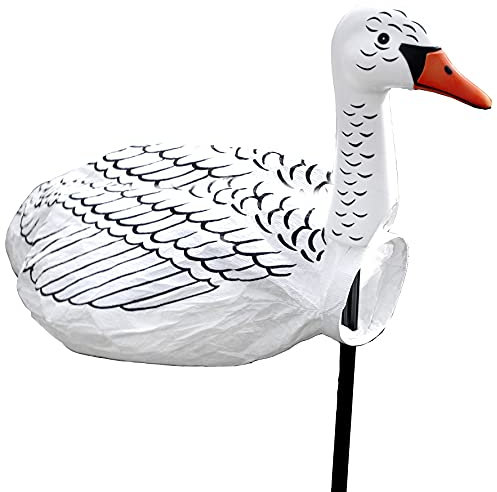 GeKi Trend Windsack Gans Maritime Gartendeko Wetterfahne mit Stange Windgans Windspiel wetterfest