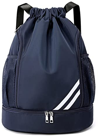 Bexdug Mochila con Cuerdas,Deporte Resistente al Agua | Bolsas cordón para Gimnasio con Bolsillo Lateral | Mochila Cuerdas Resistente al Agua para Hombres y Mujeres