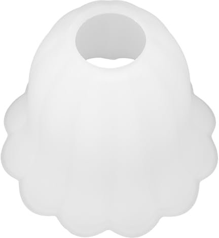 Abat-jour en Verre Dépoli Forme Fleur Blanc pour Lampe