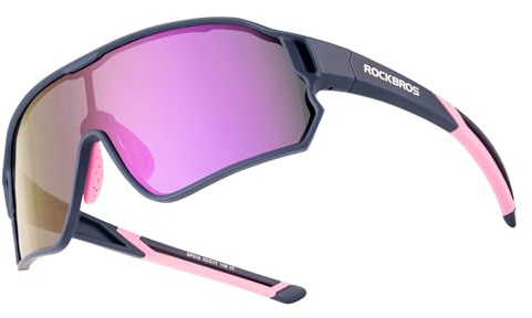 ROCKBROS Gafas Ciclismo para Niños, Gafas de Sol Polarizadas Montura TR90 Protección UV400 para MTB Running Deportes al Aire Libre