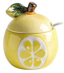 UNbit Tarro Creativo de cerámica for condimentos de Frutas for el hogar, Caja de condimentos en Forma de sandía, Bonita Personalidad con Tapa, salero Tarros (Color : D)