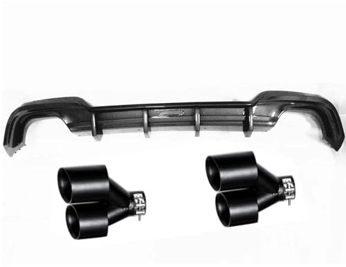 HIPATU 2 Stück Edelstahl Auto Auspuffblende für BMW G20 325i 325LI M Sport 2019-2020, Auto Schalldämpfer Endrohrblenden Auspuffblenden Auspuff Blende Auto Auspuffrohr Ersatz Zubehör