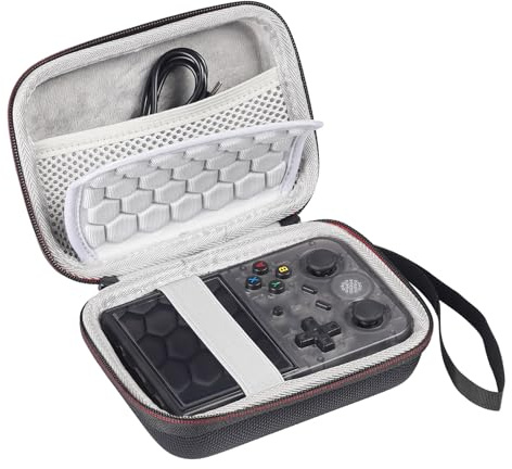 CBDYWVR Travel Carrying Case Compatible with RG35XX/RG35XX Plus/R36S/R35S Retro Handheld Game Console, EVA Hard Storage Case for RG35XX/RG35XX Plus Handheld Game-Case Only (Gray)