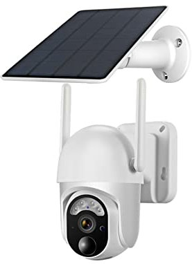SilteD Solar Security Camera Outdoor Smart 3MP 3.5W Solar 7800mAh Battery WiFi PTZ Outdoor Waterproof Surveillance Wireless Color Light Security IP Camera(Battery IP Camera)