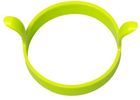Stampo per uova in silicone – anello per arrosto in silicone | stampo rotondo per uova fritte | anello antiaderente | anello per uova con due manici | stampo per pancake in silicone