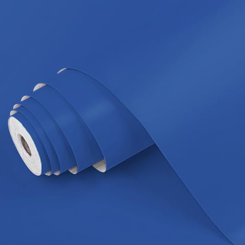 Dimex Film adhésif uni bleu mat pour meubles - Film décoratif pour porte, cuisine, armoire, table - 45 cm x 1 m