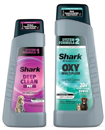 Shark 4970YY200UK StainStriker Formula Bundle 946ml Oxy Multiplier Refill and 473ml Deep Clean Pet Carpet Extractor Solution, 1.42 liters, Black