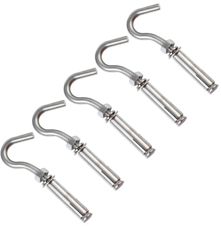 GALPADA 5pcs Stainless Steel Expansion Bolts Heavy Duty Hanging Hooks Anchor Bolts for Wall Hanging Use