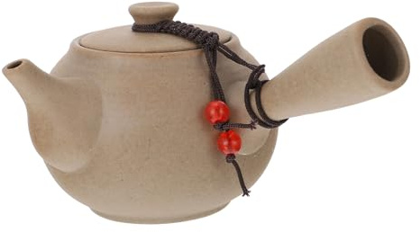 CLISPEED Tetera De Cerámica Asa Lateral Para Infusión De Té, Adecuado Para Casa De Té y Decoración De Mesa, Fácil De Limpiar