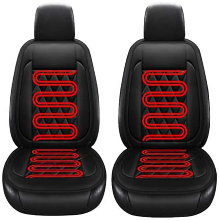 Kosinso Sitzkissen für Das Auto - 2PCS Winter Autositze mit Voller Rückenlehne Sitzauflage Auto für Den Einsatz Im Geeignet