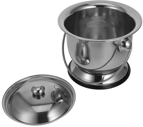 BELLIFFY Pot de Chambre Inox avec Couvercle Antidérapant Urinoir Portable pour Adultes Camping Soin à Domicile Facile à Nettoyer