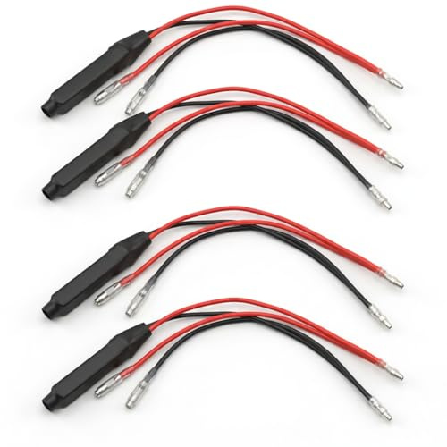 4 Piezas Resistencias de Carga LED 12V 10W Resistencia Motocicleta LED Señal de Giro para Motocicleta Scooter Quads Cruceros Indicador Fix Error Flash Controller Fácil Instalación