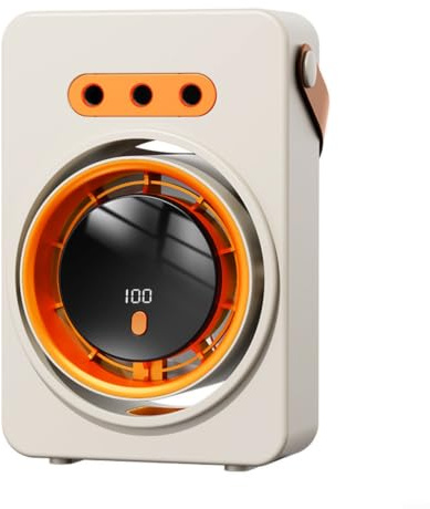 Condizionatore d'aria portatile compatto a 100 velocità del vento, serbatoio dell'acqua da 160 ml, alimentazione tipo C, 4,5 W, per mini unità CA per stanza, ufficio, campeggio, auto, viaggi (bianco)