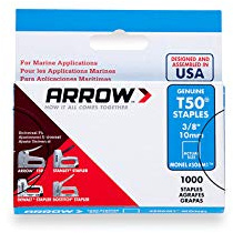 Arrow Fastener 506M1 Heavy Duty T50 Monel Staples for Marine Applications, 3/8-Inch Leg Length, 3/8-Inch Crown Size, 1000-Pack
