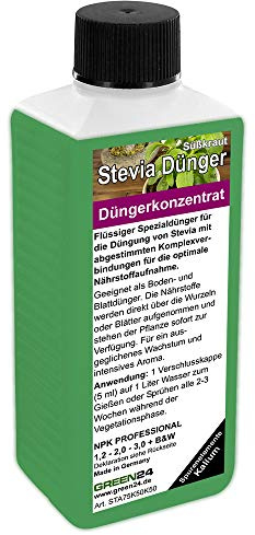 GREEN24 Stevia Dünger Süsskraut, Honigkraut düngen, Premium Flüssigdünger aus der Profi Linie