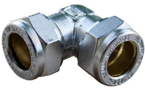Plumb-Pak PFC03 15mm Chrome Plated Compression Elbow
