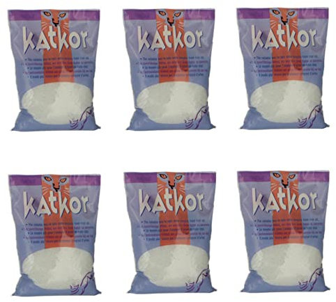 Katkor Perlenstreu | 6er Pack | 6 x 200 g | Urin-Katzenstreu für die Urinprobengewinnung | Zur Untersuchung des Urins Ihrer Katze | Mit Pipette und Auffangröhrchen
