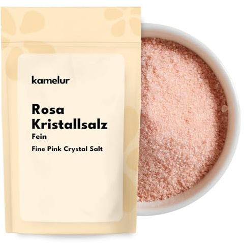 Kamelur 10x1kg Rosa Kristallsalz fein – Reines Speisesalz ohne Zusätze für Salzmühle und Streuer