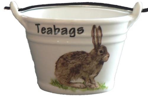 Hare Teabag Tidy Bucket Shaped Teabag Tidy Small