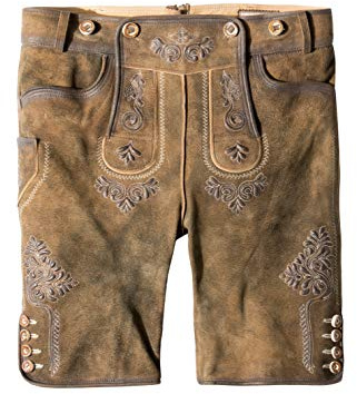 Stockerpoint Herren Lederhose Beppo4 I Größe 44-64 I Bequeme Trachtenhose in edler Hirschoptik mit Gürtel I Aus 100% hochwertigem Wildbockleder I Perfekt für Trachten & Festlichkeiten