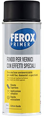 FEROX Fondo Bianco per Vernici Speciali 400 ml, Fondo Aggrappante per Verniciatura, colore Bianco, Primer Superfici Interno/Esterno, Primer Vernici Speciali, Rapida Essicazione, Lunga Durata
