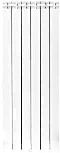 Fondital 82HAM01406 Radiatore in alluminio estruso Garda DUAL 80, 1200 mm, 6 elementi, bianco