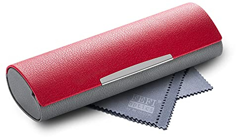 FEFI - Kleines Hardcase Brillenetui im 2-Farben Design mit Chrome-Applikation