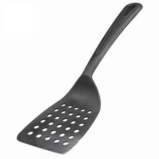 Westmark Pfannenwender, Hochhitzebeständig bis 270 °C/ 518 °F, Breite Auflagefläche und speziell abgeflachte Kante, Kunststoff, Gentle, Schwarz, 28372275, 310 x 93 x 35 mm