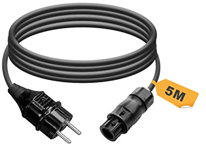 enjoy solar® 5m Anschlusskabel für Mikrowechselrichter – Betteri® BC01 auf Schuko, Plug & Play, kompatibel mit Balkonkraftwerk